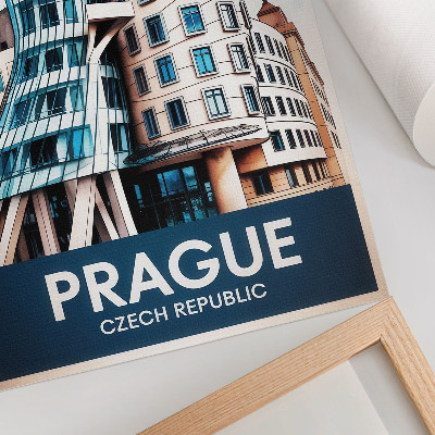 Poster rezistent pentru perete Modernitatea arhitecturii futuriste a Pragăi