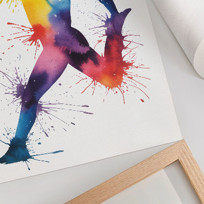 Poster în culori saturate O figură în culori strălucitoare cu o sabie
