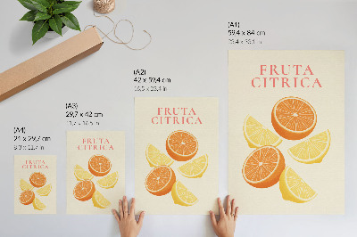 Poster în culori saturate Motiv citric în nuanțe calde