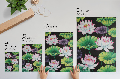 Grafică modernă pe pânză Frumusețea florilor și a frunzelor verzi din natură