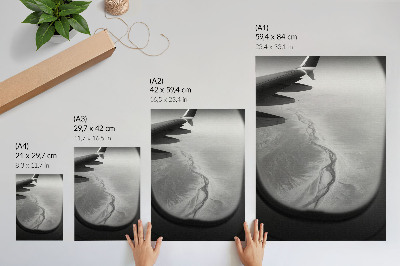 Poster rezistent pentru perete Perspectivă de zbor, dispoziție minimalistă, natură