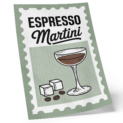 Poster rezistent pentru perete Grafică în stil vintage pentru espresso martini