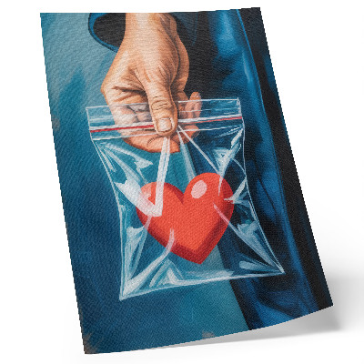 Poster în culori saturate Contraste puternice de roșu și albastru, stil modern