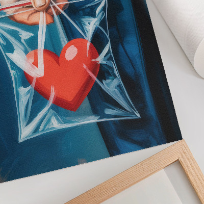 Poster în culori saturate Contraste puternice de roșu și albastru, stil modern