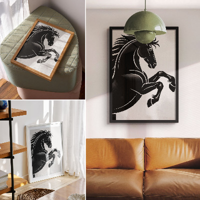 Poster în culori saturate Contrastul alb-negru, dinamism modern