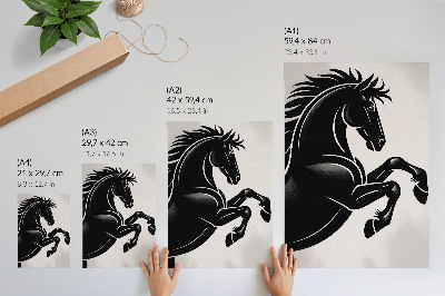 Poster în culori saturate Contrastul alb-negru, dinamism modern