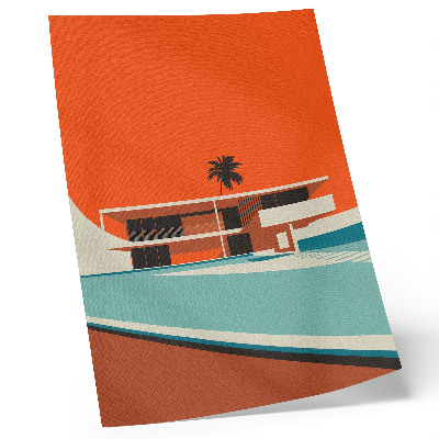 Poster rezistent pentru perete Compoziție minimalistă Villa Orange Sky