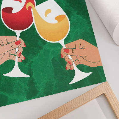 Poster rezistent pentru perete Ochelari colorați, fundal verde, stil dinamic
