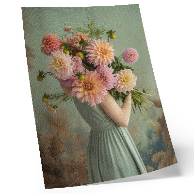Grafică modernă pe pânză Flori pastelate natură boho eleganță armonie