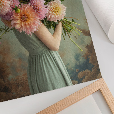 Grafică modernă pe pânză Flori pastelate natură boho eleganță armonie