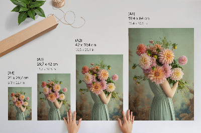 Grafică modernă pe pânză Flori pastelate natură boho eleganță armonie