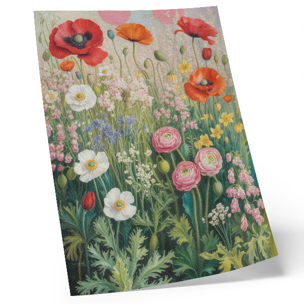 Poster rezistent pentru perete O explozie florală de culori plină de viață și energie