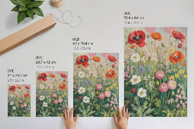 Poster rezistent pentru perete O explozie florală de culori plină de viață și energie