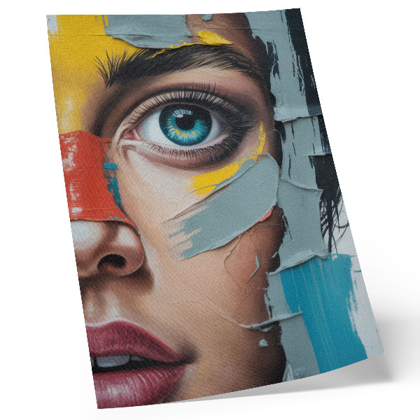 Poster în culori saturate Abstracție în mișcare, culori energice, texturi diverse