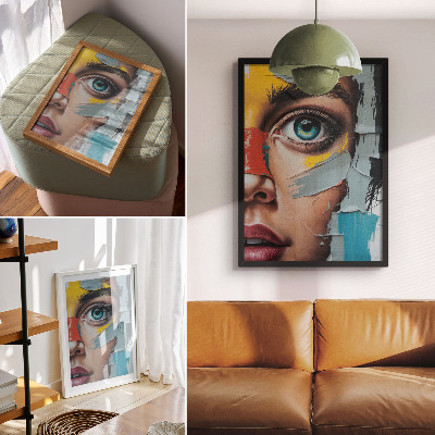 Poster în culori saturate Abstracție în mișcare, culori energice, texturi diverse
