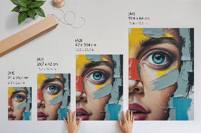 Poster în culori saturate Abstracție în mișcare, culori energice, texturi diverse
