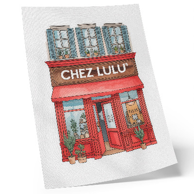 Poster rezistent pentru perete Arhitectură cafenea plante culori pastelate