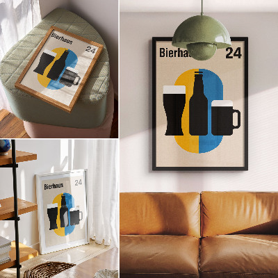 Poster rezistent pentru perete Culori contrastante și forme geometrice