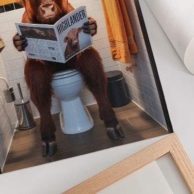Poster rezistent pentru perete Pereți portocalii de bivoli în revista Toaletă