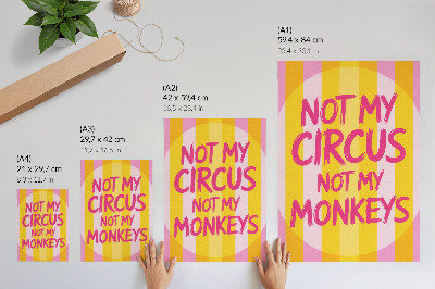 Poster rezistent pentru perete Dungi colorate și text îndrăzneț
