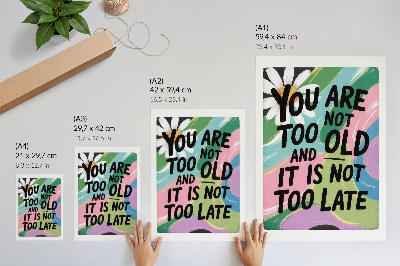 Poster rezistent pentru perete Culori dinamice. Text inspirațional. Atmosferă modernă.