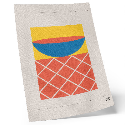 Poster în culori saturate Compoziție geometrică galben-albastru-roșie
