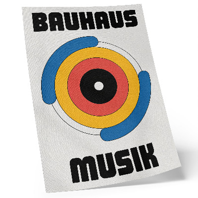 Grafică modernă pe pânză Stilul Bauhaus cercă culori puternice modernitate