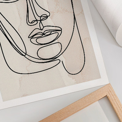 Grafică modernă pe pânză Minimalism eleganță față bej negru