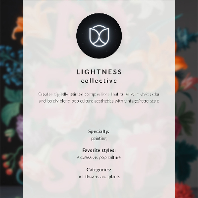 Poster în culori saturate Inscripție luminoasă pe un fundal de flori colorate