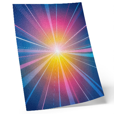 Poster rezistent pentru perete Punct focal al razelor de culori energice