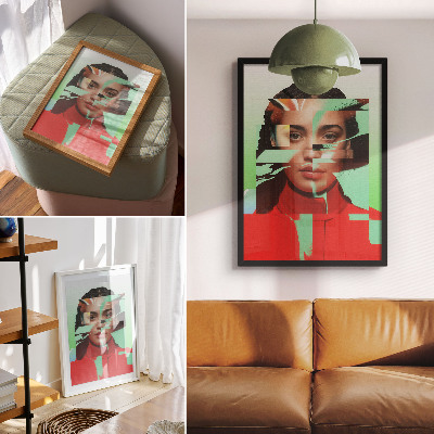 Poster rezistent pentru perete Viziune fragmentată asupra modernității artei pop