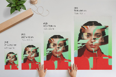 Poster rezistent pentru perete Viziune fragmentată asupra modernității artei pop