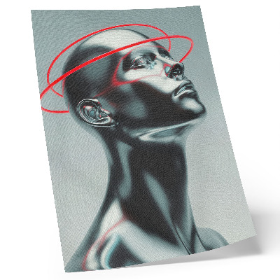 Grafică modernă pe pânză Sculptură futuristă modernitate roșu gri