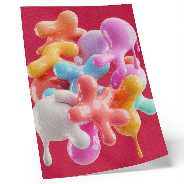 Poster în culori saturate Forme abstracte colorate în stil modern