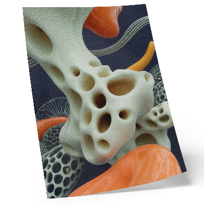 Poster rezistent pentru perete Forme abstracte crem portocaliu albastru marin