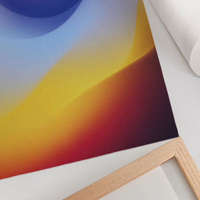 Poster în culori saturate Valuri de culoare, modernitate calmantă