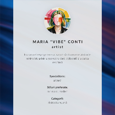 Grafică modernă pe pânză Dungi colorate de la galben la bleumarin