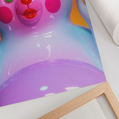 Poster în culori saturate Ursuleț de pluș colorat, culori vii, compoziție modernă