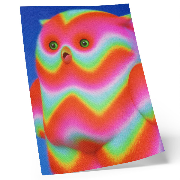 Grafică modernă pe pânză Un personaj cu culori intense și un model vesel