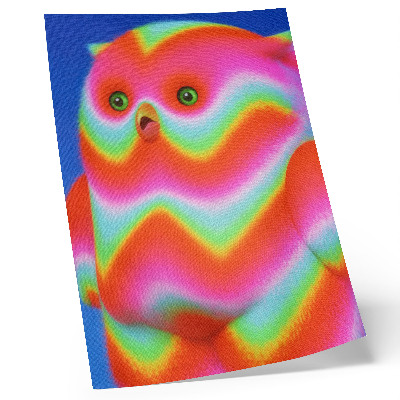 Grafică modernă pe pânză Un personaj cu culori intense și un model vesel