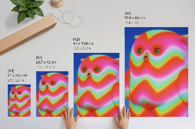 Grafică modernă pe pânză Un personaj cu culori intense și un model vesel