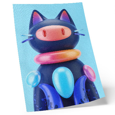 Poster rezistent pentru perete Creatură adorabilă, atmosferă futuristă, culori vii