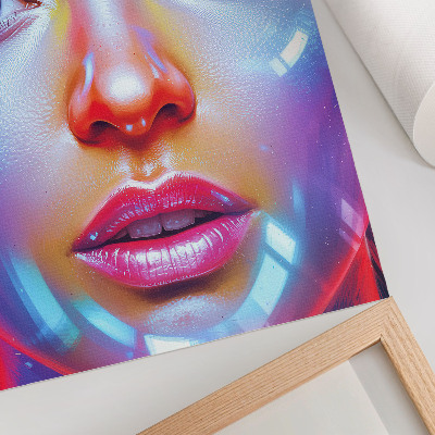 Grafică modernă pe pânză Un portret futurist plin de culori energice
