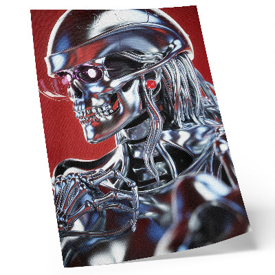 Poster rezistent pentru perete Motiv de personaj futurist negru roșu