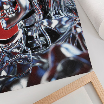 Poster rezistent pentru perete Motiv de personaj futurist negru roșu