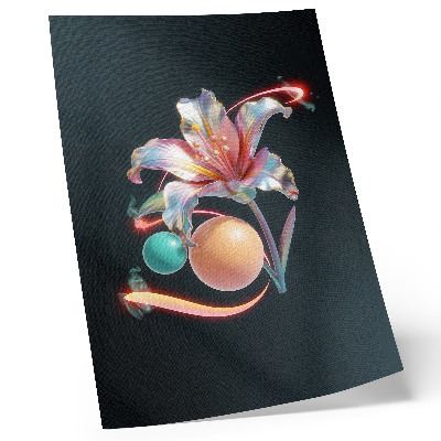 Grafică modernă pe pânză Un motiv floral modern, plin de culori