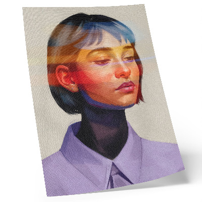 Poster rezistent pentru perete Culori vibrante, portret minimalist modern