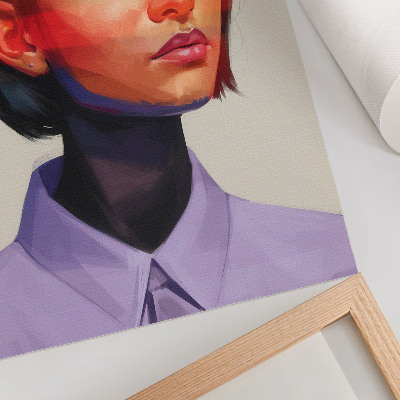 Poster rezistent pentru perete Culori vibrante, portret minimalist modern