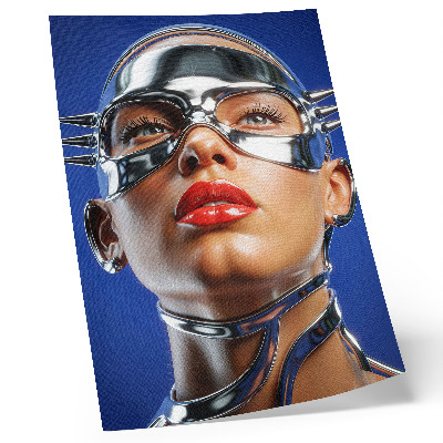 Poster rezistent pentru perete Figură futuristă, culori intense, modernitate