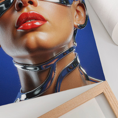 Poster rezistent pentru perete Figură futuristă, culori intense, modernitate